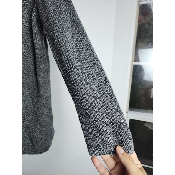 Talbots Women Charcoal Grey Mock Neck Cotton/Modal Blend Tunic Sweater size 0X - Picture 5 of 6